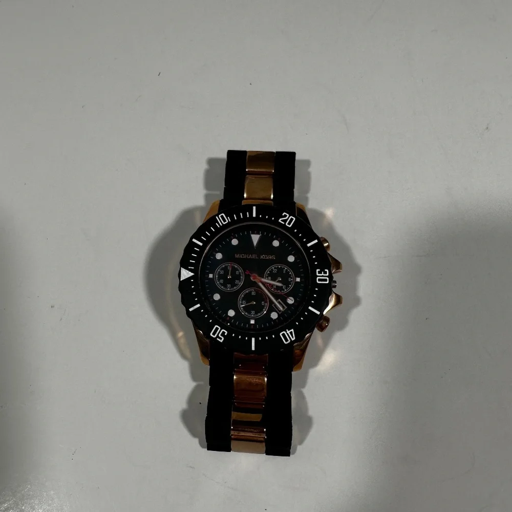 Michael Kors Black‎ & Rose Gold Watch